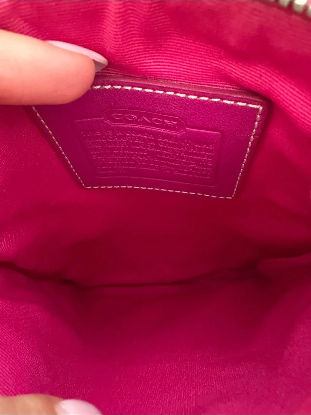 Coach Pink Signature Crossbody Pouch